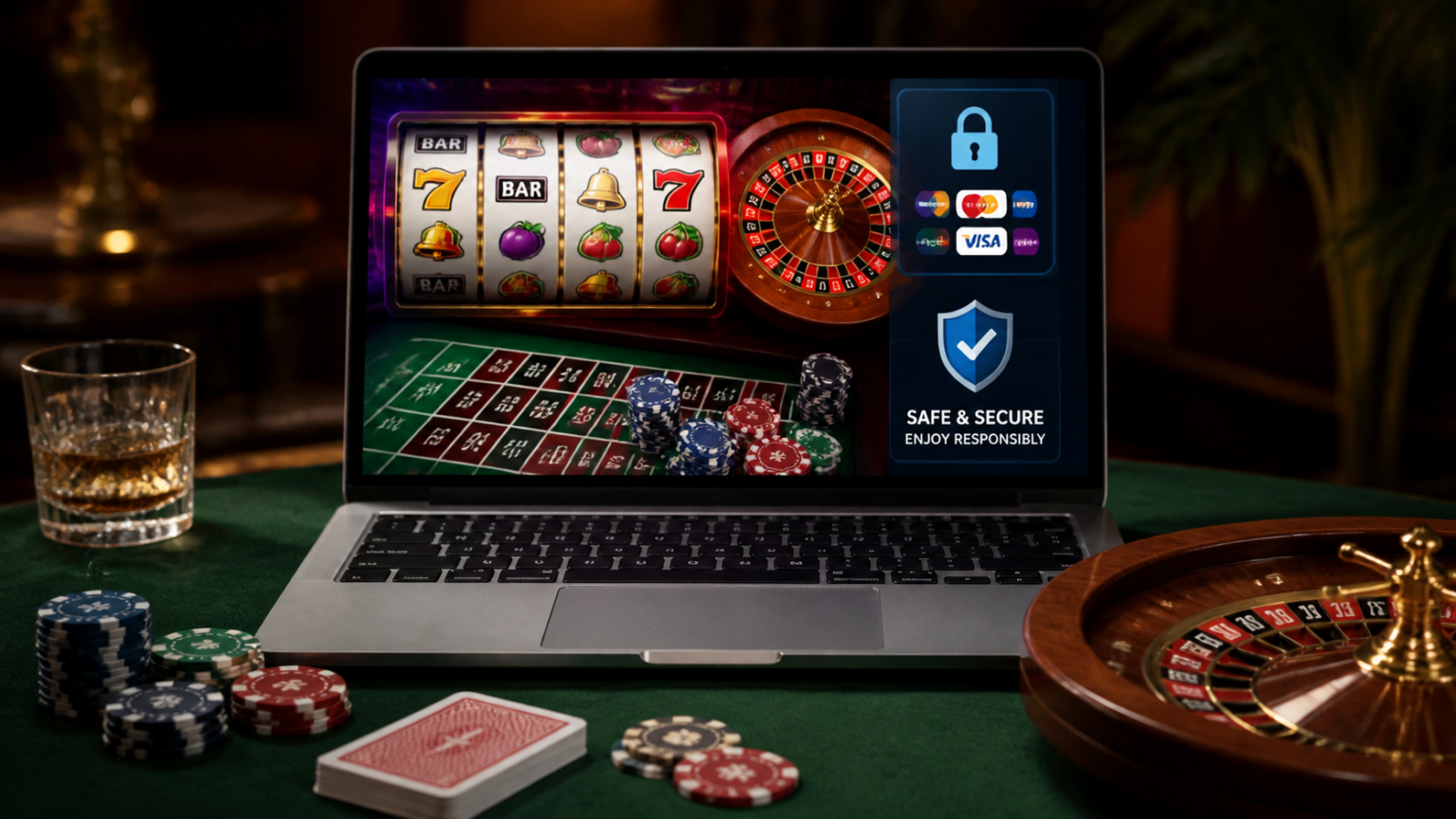 Interfaccia di un casino online con slot e roulette