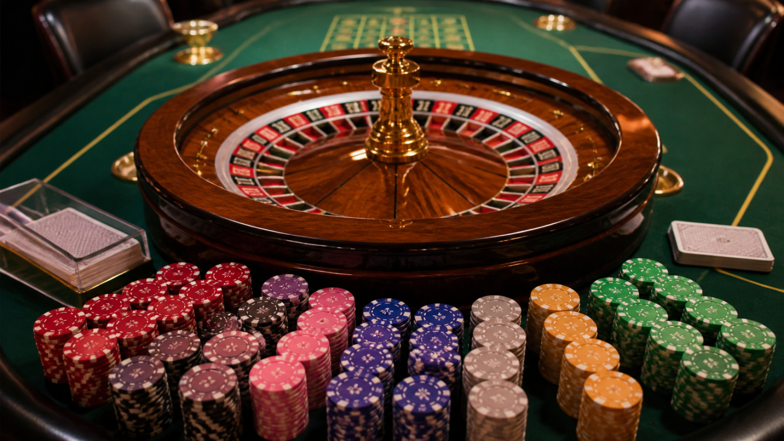 Casino non aams sicuri: criteri pratici per orientarsi Tavolo da casinò con roulette e fiches
